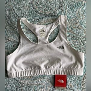 NWT. The North Face White Racerback Sports Bra